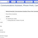 Assistant(e) Communication – Stage National – UNFPA Cambodge