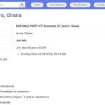 Responsable des Systèmes d&rsquo;Information – UNFPA Ghana