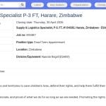 Spécialiste Supply Chain & Logistique – UNICEF Zimbabwe
