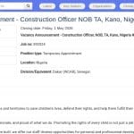 Chargé de Construction – UNICEF Kano, Nigeria
