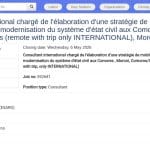 Consultant international – Stratégie de mobilisation des ressources – État civil – Comores