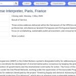Interprète Espagnol-Portugais pour Webinaires ONU