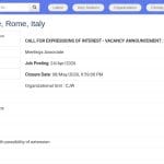 Coordinateur(trice) de réunions internationales – FAO Rome