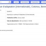 Expert(e) en politiques internationales d&rsquo;adaptation climatique