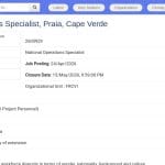 Spécialiste national des opérations – Praia, Cap-Vert