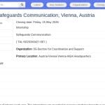 Stage en Communication – Sauvegardes Nucléaires (AIEA)