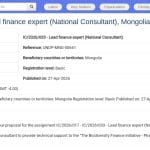 Expert principal en finance (Consultant national) – BIOFIN Mongolie
