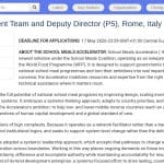 Responsable de l&rsquo;Engagement et Directeur Adjoint, Rome
