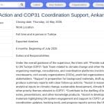 Stage – Coordination Climat et COP31 – Ankara