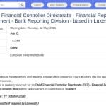 Stagiaire en reporting financier – BEI Luxembourg