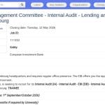 Trainee en Audit Interne – Crédit & Risques (Luxembourg)