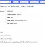 Sous-Directeur général pour les Sciences, UNESCO, Paris