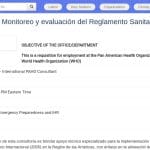 Consultant RSI – Suivi et Évaluation du Règlement Sanitaire International