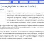 Coordinateur de projet – Sortie des conflits armés
