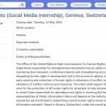 Stagiaire en droits humains et médias sociaux – ONU Genève