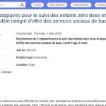 3 Stagiaires Suivi Enfants Zéro Dose & Services Sociaux – Lomé