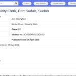 Chauffeur Senior / Agent de Sécurité – Port-Soudan