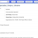 Chargé(e) de Communication Terrain – Dnipro, Ukraine
