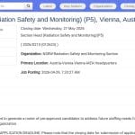 Chef de Section – Sûreté Radiologique et Surveillance (P5)