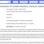 Responsable technique – Prévention des avortements à risque (Genève)