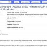 Consultant national – Expert en formation sur la protection sociale adaptative