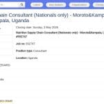 Consultant Supply Chain Nutrition – Urgence Humanitaire