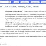 Responsable Sécurité Terrain – PAM Yémen