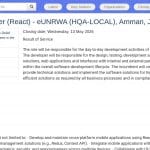 Développeur Front-end React – eUNRWA – Amman