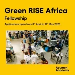 Bourse Green RISE Africa 2026 pour entrepreneurs climatiques