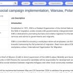 Coordinateur.rice de Campagne Sociale – IOM Pologne