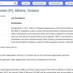 Chef de Mission Adjoint – Athènes, Grèce