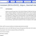Chargé de Programme Senior – Résilience (Majuro)
