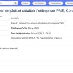 Expert national en emplois et entrepreneuriat dans l&rsquo;économie bleue