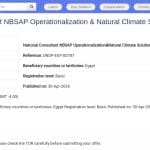 Consultant national – Opérationnalisation NBSAP et solutions climatiques naturelles