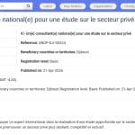 Consultant national pour une étude sur le secteur privé à Djibouti