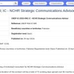 Conseiller en communication stratégique pour NCHR – PNUD Pakistan