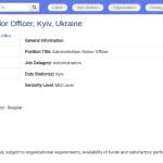 Senior Administration Officer – Ukraine