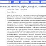 Expert en gestion et recyclage de systèmes PV – Bangkok