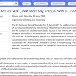 Assistant(e) Administratif(ve) – Port Moresby, ONU