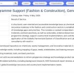 Spécialiste Base de Données et Soutien de Programme – Mode & Construction