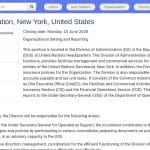Directeur de l&rsquo;Administration – Nations Unies (New York)