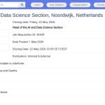 Responsable de la Section IA et Data Science (ESA)