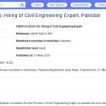 Expert en Génie Civil – Contrôle Qualité Projets UNDP Pakistan