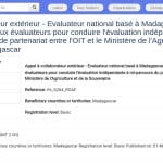 Évaluateur national à mi-parcours – Projet OIT/Ministère Agriculture Madagascar