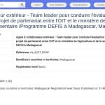 Team Leader pour évaluation à mi-parcours du projet DEFIS