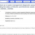 Consultant en diagnostic de gestion des déchets électroniques – Zambie