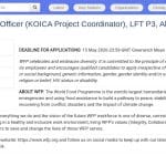 Coordinateur de Projet KOICA – Alimentation Scolaire (P3)
