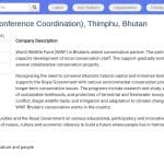 Coordinateur(trice) de Conférence – Conservation, WWF Bhoutan
