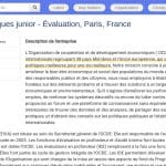 Analyste junior en évaluation des politiques (OCDE)