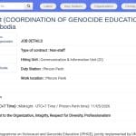 Coordination de l&rsquo;éducation sur le génocide au Cambodge
